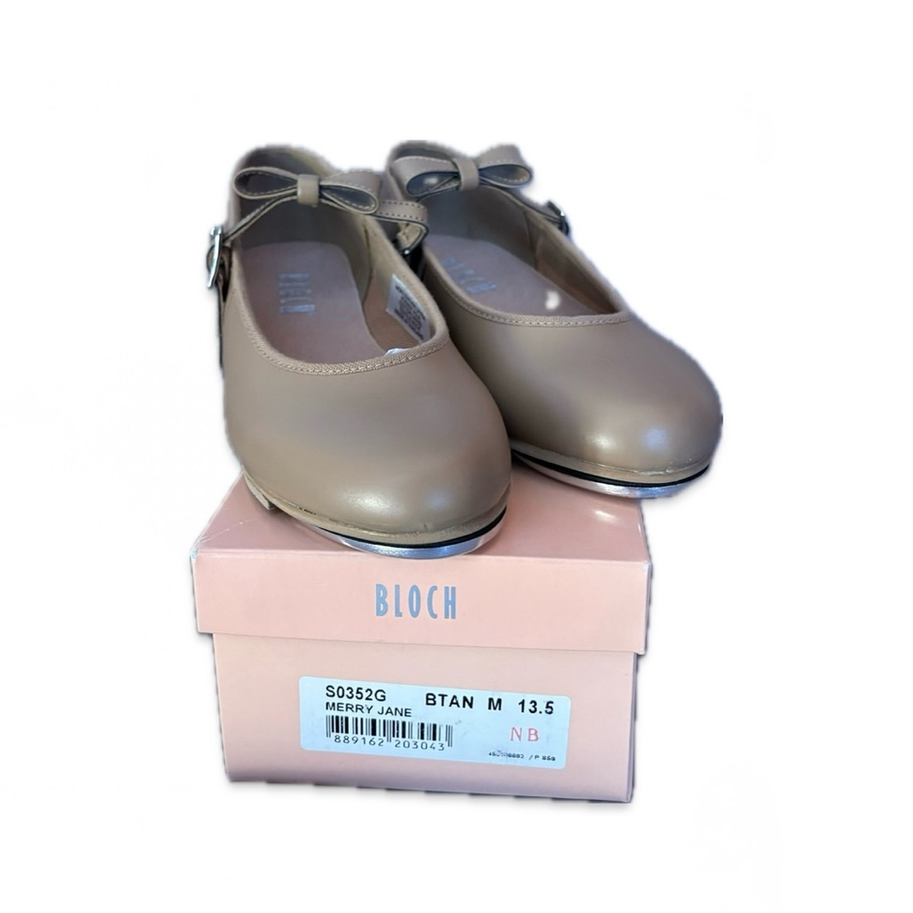 Bloch Girl’s Tan Tap Dance Shoes-Merry Jane